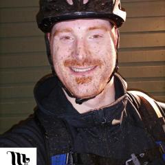 Movember - Day 10 - My moustache after a muddy mountain bike ride