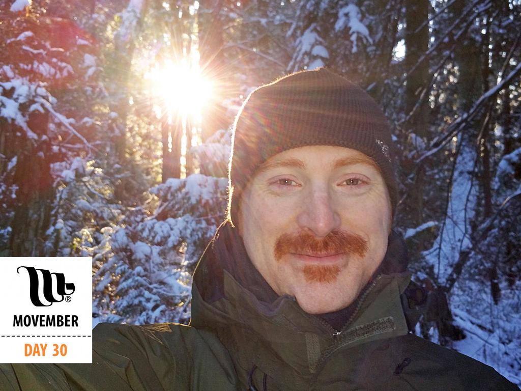 Movember - Day 30 - My moustache and I having fun in the snow on the last day of Movember Canada