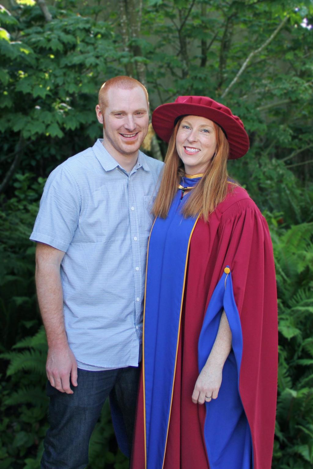 Dr. Sara Dubois at her PhD graduation ceremony at UBC